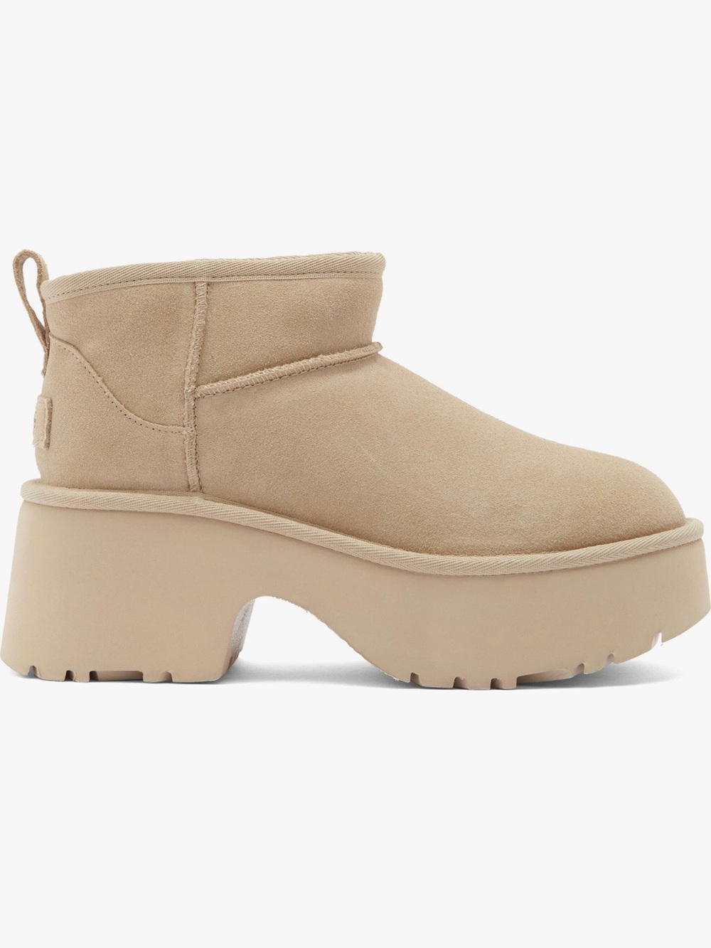 UGG Classic Ultra Mini New Heights Platform Boot - Sand Suede